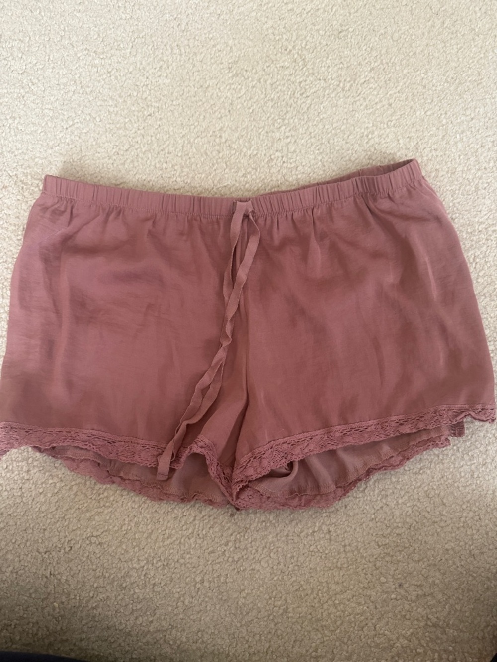 Aerie Women's Lace-Trim Sleep Shorts - Rose Mauve M New No tags never worn